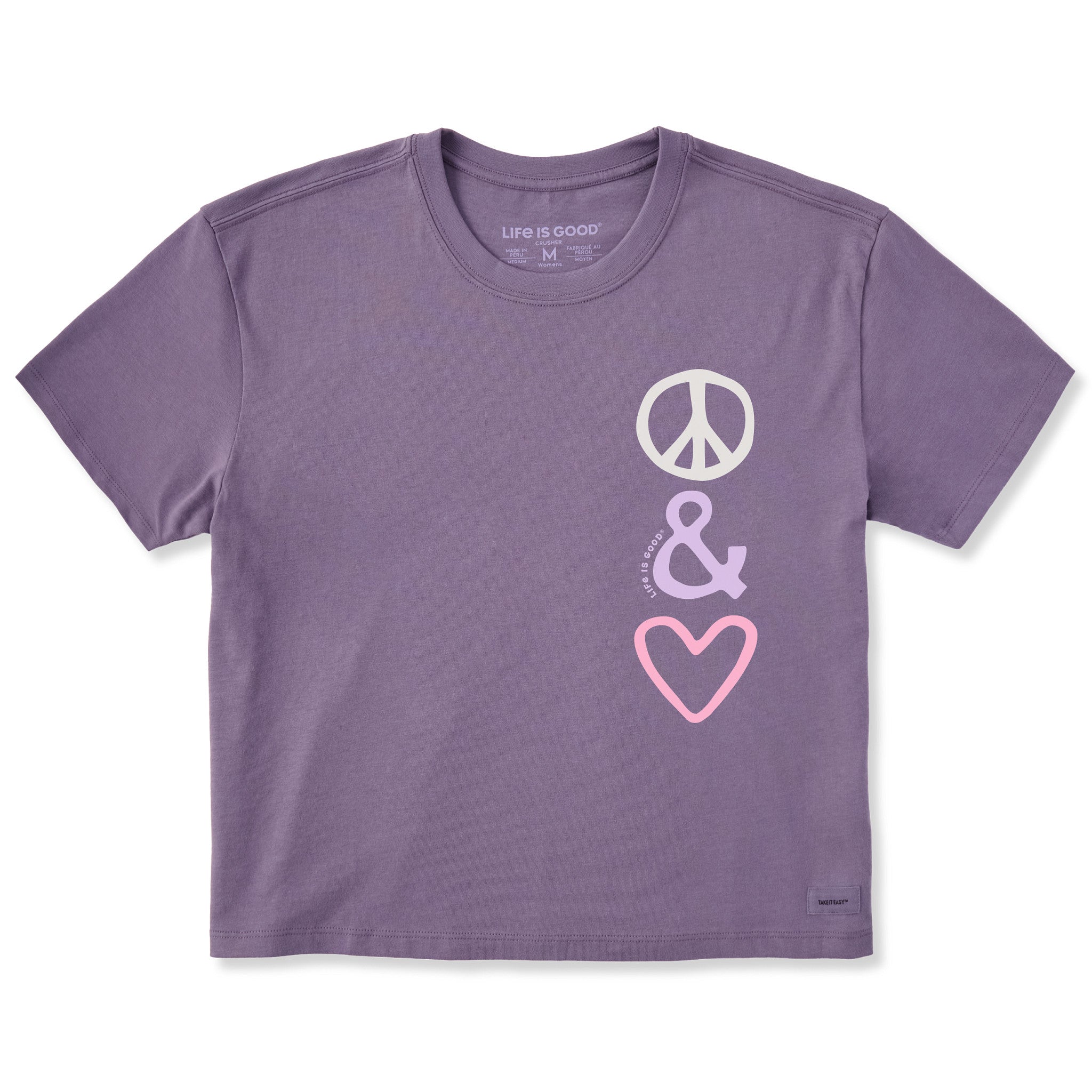 Peace and Love Sketch Boxy Tee